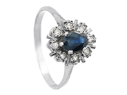 Jewellery - CLUSTER RING, 18K white gold - View 1