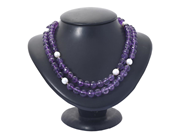 Jewellery - NECKLACE, faceted amethysts - View 1