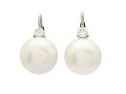 Jewellery - PEARL EARRINGS, 18K white gold - View 1