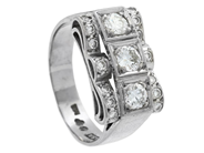 Jewellery, RING, 18K white gold, in auction: Lilla jewellery – Tuesday 10 February
