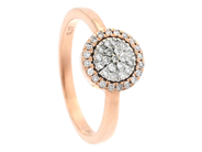 Jewellery - RING, 18K rose gold/white gold - View 1