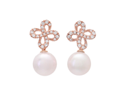 Jewellery - PEARL EARRINGS, 18K rose gold - View 1