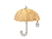 Jewellery, BROOCH, 14K gold/white gold, in auction: Lilla jewellery – Tuesday 10 February