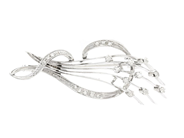 Jewellery - BROOCH, 18K white gold - View 1