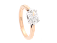 Jewellery - SOLITAIRE RING, 18K gold/white gold - View 1