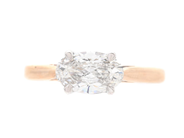 Jewellery - SOLITAIRE RING, 18K gold/white gold - View 3