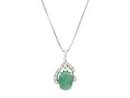 Jewellery - PENDANT WITH CHAIN, 18K white gold - View 1