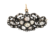 Jewellery, PENDANT/BROOCH, gold/silver, in auction: Classic – Saturday 21 February