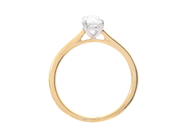 Jewellery - SOLITAIRE RING, 18K gold/white gold - View 2