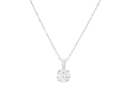 Jewellery - SOLITAIRE PENDANT, 18K white gold - View 1