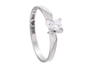 Jewellery - SOLITAIRE RING, 18K white gold - View 1