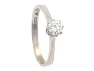 Jewellery, SOLITAIRE RING, 18K white gold, in auction: Lilla jewellery – Tuesday 10 February