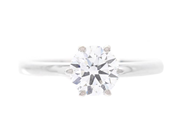 Jewellery - SOLITAIRE RING, 18K white gold - View 3