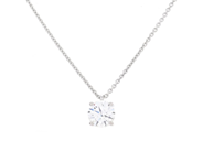 Jewellery - SOLITAIRE NECKLACE, 18K white gold - View 1