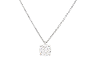 Jewellery - SOLITAIRE NECKLACE, 18K white gold - View 1