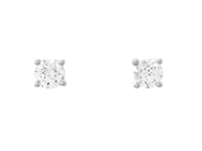 Jewellery - SOLITAIRE EARRINGS, platinum - View 1