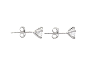 Jewellery - SOLITAIRE EARRINGS, platinum - View 2
