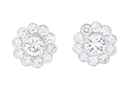 Jewellery - EARRINGS, 18K white gold - View 1