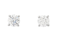 Jewellery - SOLITAIRE EARRINGS, platinum - View 1