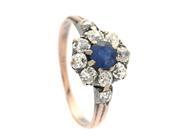 Jewellery, CLUSTER RING, 18K rose gold/silver, in auction: Lilla jewellery – Tuesday 10 February