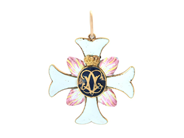 Jewellery, ORDENSTECKEN, Vadstena Adliga Jungfrustift, in auction: Classic – Saturday 21 February