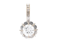 Jewellery, SOLITAIRE PENDANT, 18K white gold, in auction: Lilla jewellery – Tuesday 10 February