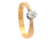 Jewellery - SOLITAIRE RING, 23K/18K/platina - View 1