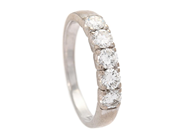 Jewellery, ETERNITY RING, 18K white gold, in auction: Lilla jewellery – Tuesday 10 February
