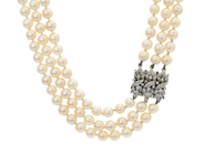 Jewellery, PEARL NECKLACE, 3 - strand, in auction: Classic – Saturday 21 February