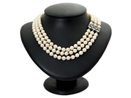 Jewellery - PEARL NECKLACE, 3 - strand - View 2