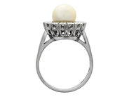 Jewellery - PEARL RING, 18K white gold - View 2