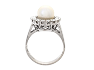 Jewellery - PEARL RING, 18K white gold - View 2