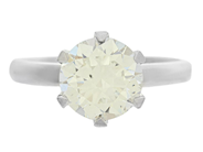 Jewellery - SOLITAIRE RING, 18K white gold - View 3