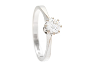 Jewellery, SOLITAIRE RING, 18K white gold, in auction: Lilla jewellery – Tuesday 24 February