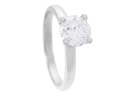 Jewellery - SOLITAIRE RING, 18K white gold - View 1