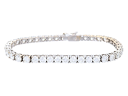 Jewellery, TENNIS BRACELET, 18K white gold, in auction: Classic – Saturday 21 February