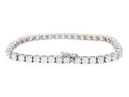 Jewellery - TENNIS BRACELET, 18K white gold - View 2