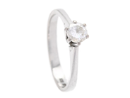 Jewellery, SOLITAIRE RING, 18K white gold, in auction: Lilla jewellery – Tuesday 24 March