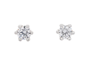 Jewellery, SOLITAIRE EARRINGS, 18K white gold, in auction: Lilla jewellery – Tuesday 24 February