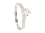 Jewellery - SOLITAIRE RING, 18K white gold - View 1