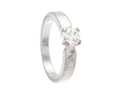 Jewellery - SOLITAIRE RING, 18K white gold - View 1