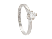 Jewellery - SOLITAIRE RING, 18K white gold - View 1