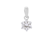 Jewellery - SOLITAIRE PENDANT, 18K white gold - View 1