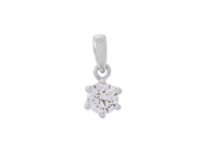 Jewellery - SOLITAIRE PENDANT, 18K white gold - View 1