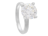 Jewellery - SOLITAIRE RING, platinum - View 1