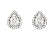Jewellery, EARRINGS, 18K white gold, in auction: Lilla jewellery – Tuesday 24 February