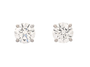 Jewellery - SOLITAIRE EARRINGS, 18K white gold - View 1