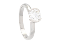 Jewellery - SOLITAIRE RING, platinum - View 1