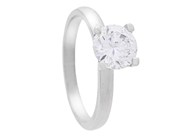 Jewellery - SOLITAIRE RING, platinum - View 1