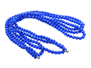 Jewellery, NECKLACE, blue beads approx. 4 mm, in auction: Lilla jewellery – Tuesday 24 February